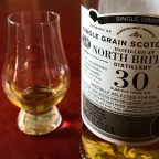 Toasting a special occasion with a peculiar North British 30 Year Cask Strength Single Grain Whisky